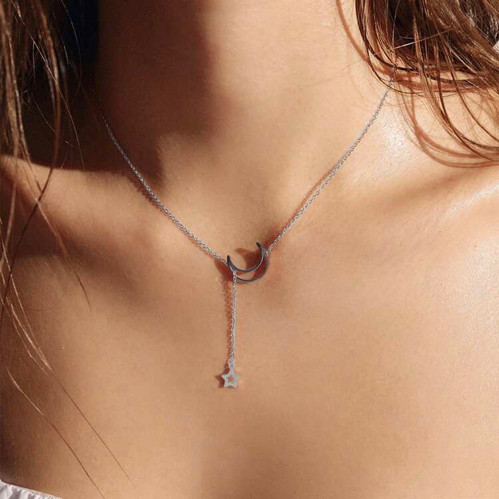 Moon and Stars Necklace